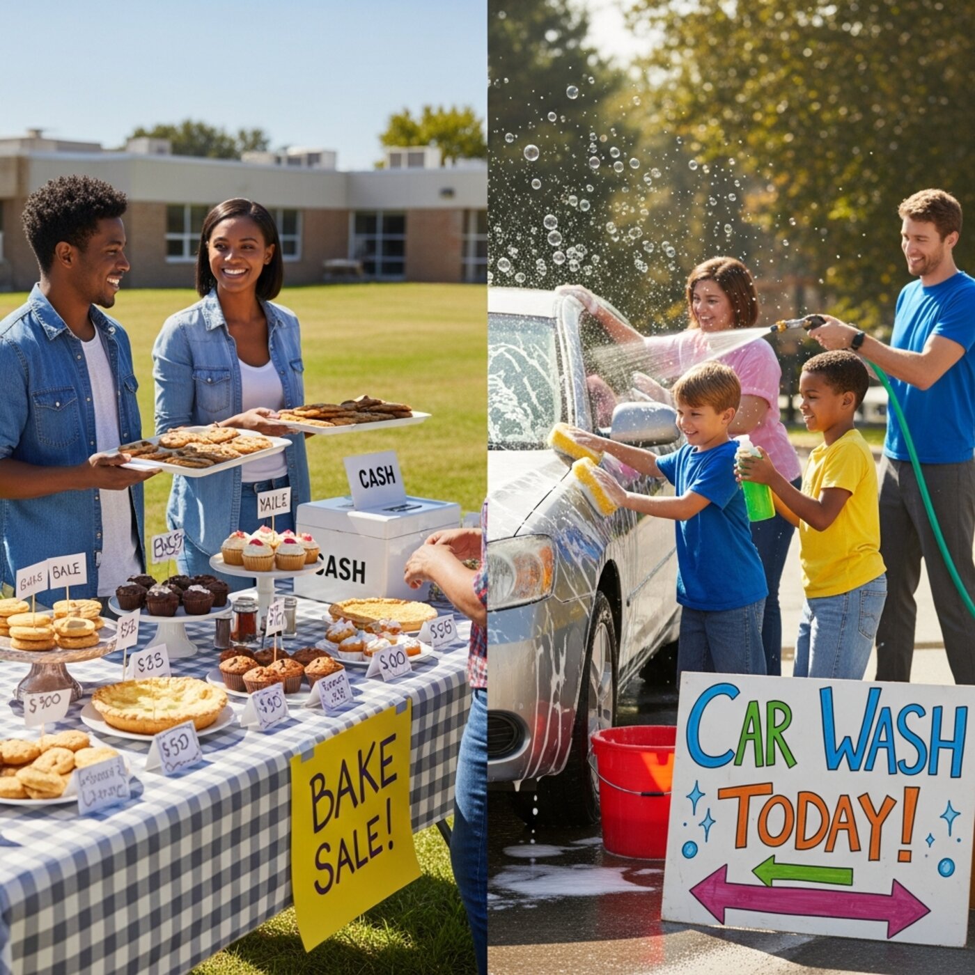 Comparing Bake Sales vs. Car Washes