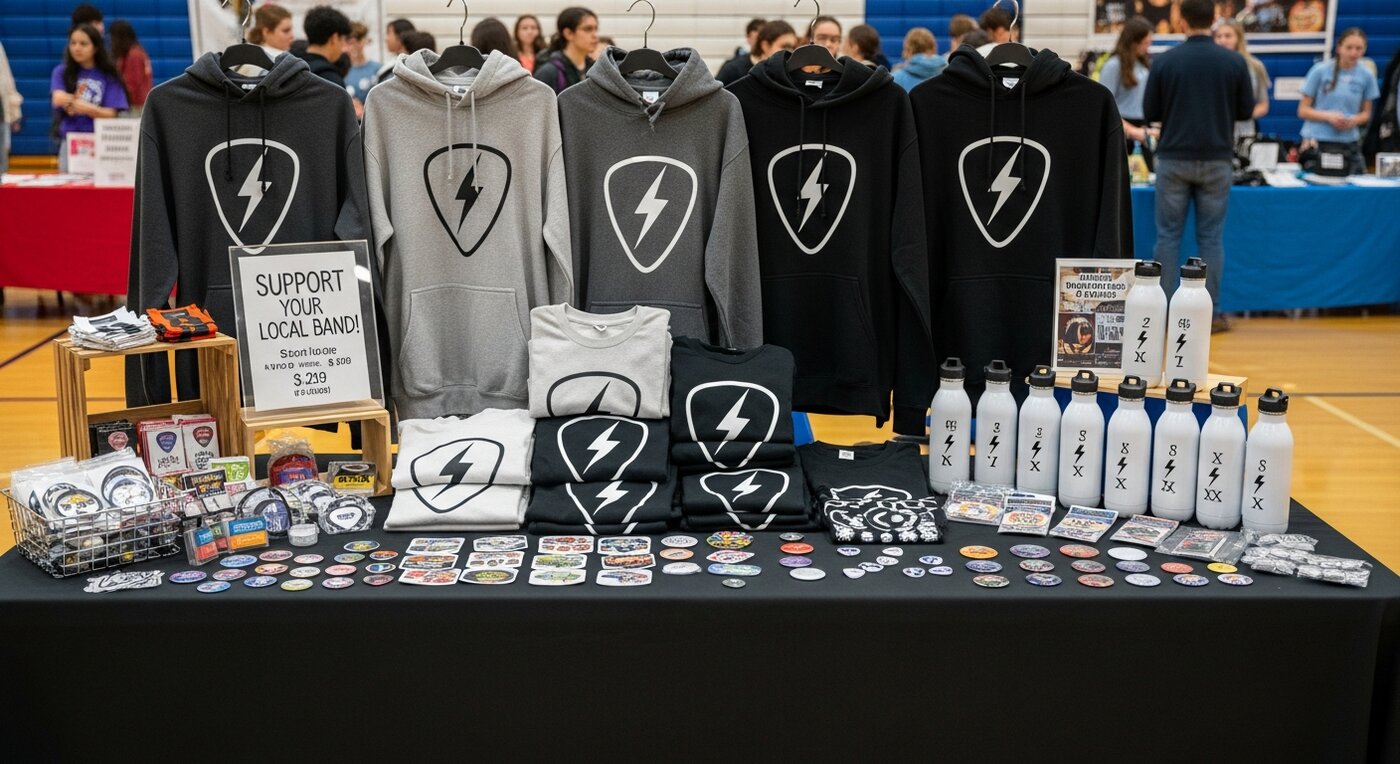Band merchandise display
