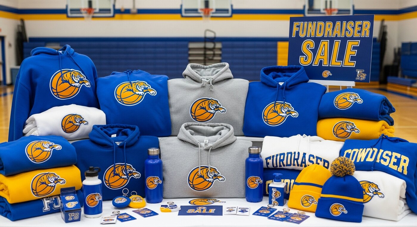 Basketball spirit wear display