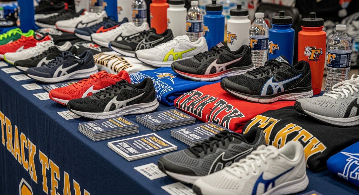 Track merchandise display