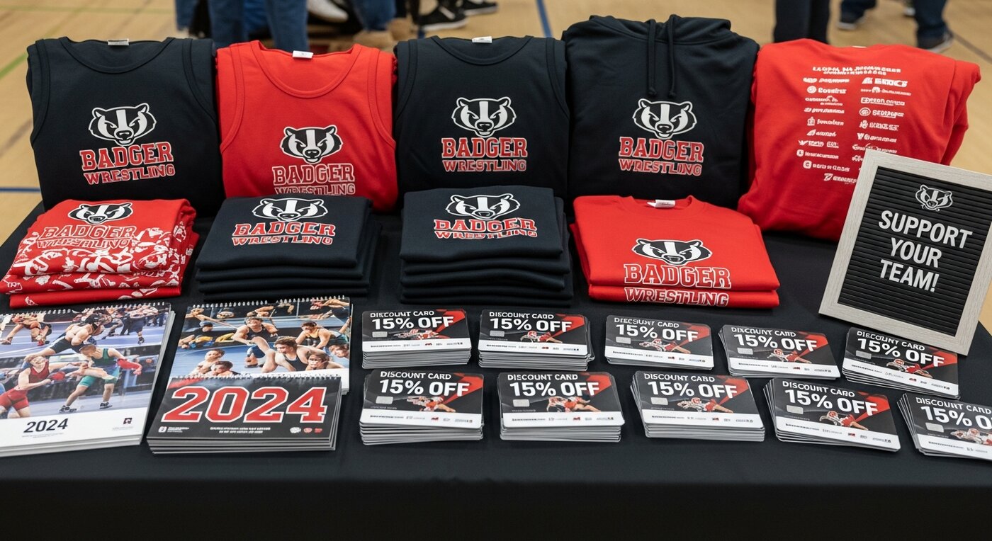 Wrestling merchandise display